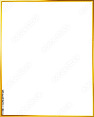 Minimalist Thin Gold Rectangle Frame 4x5 Border