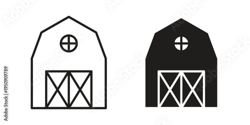 Barn icon symbol, logo illustration. Vector graphics web design.