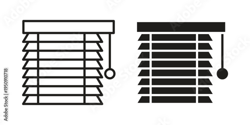 Blinds icon symbol, logo illustration. Vector graphics web design.