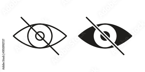 Blindness icon symbol, logo illustration. Vector graphics web design.