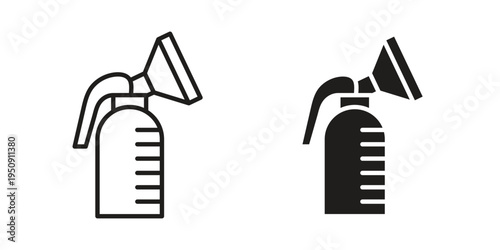 Breast pump icon symbol, logo illustration. Vector graphics web design.