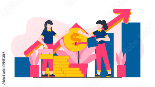 Employees engaging in corporate social responsibility by planting money trees to symbolise green growth