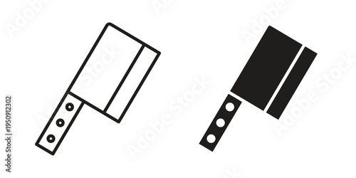Butcher knife icon symbol, logo illustration. Vector graphics web design.