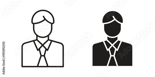 Businessman icon symbol, logo illustration. Vector graphics web design.