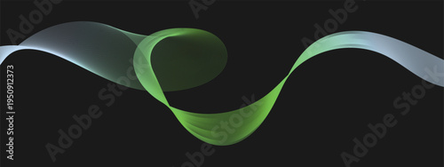 Ethereal Waves: Captivating the essence of movement and fluidity with translucent ribbon-like forms gracefully dancing across the canvas.