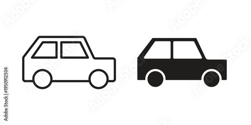 Car accident icon symbol, logo illustration. Vector graphics web design.