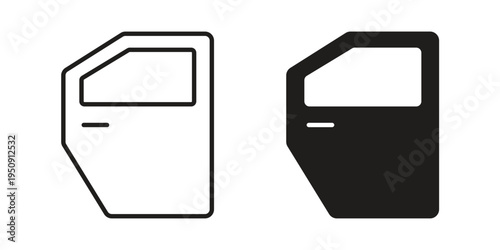 car door icon symbol, logo illustration. Vector graphics web design.