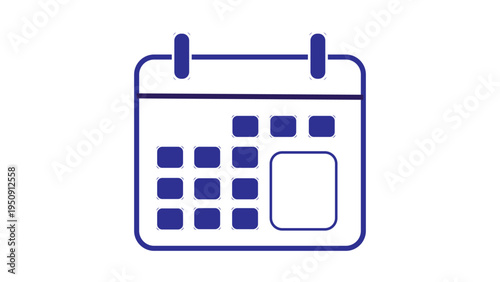 Event calendar interface icon for appointment booking systems and digital business planning applications