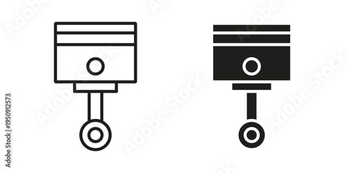 Car Piston icon symbol, logo illustration. Vector graphics web design.