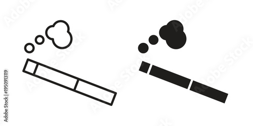 Cigarette icon symbol, logo illustration. Vector graphics web design.