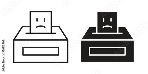 Complaint box icon symbol, logo illustration. Vector graphics web design.