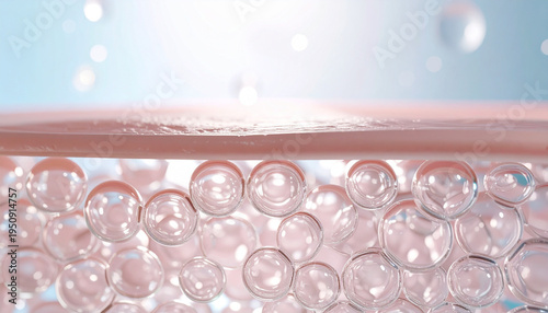 健康で潤いのある美しい肌の断面イラスト  セラミドが満たされた角質層のイメージ  スキンケア・美容