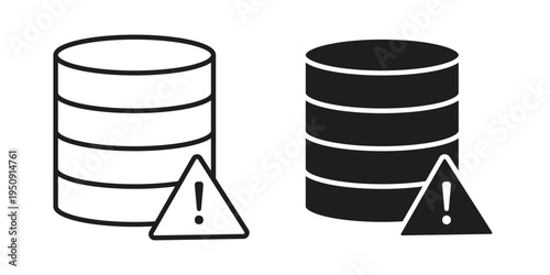 Data loss icon symbol, logo illustration. Vector graphics web design.