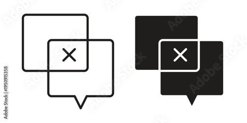 Disagreement icon symbol, logo illustration. Vector graphics web design.