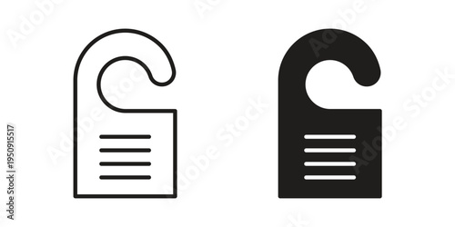Door hanger icon symbol, logo illustration. Vector graphics web design.