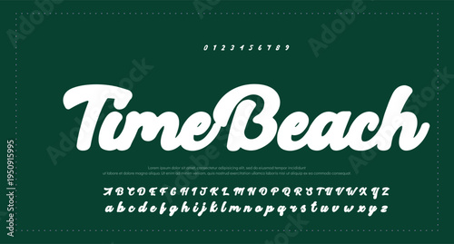 
Lettering signature font isolated on grey background. brus style alphabet. Vector logo letters. 