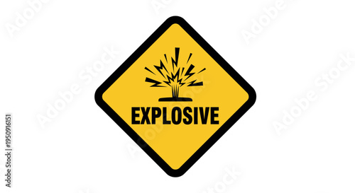 Vector explosive warning sign icon