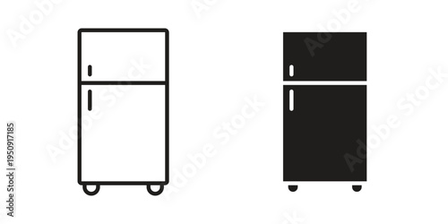 Fridge icon symbol, logo illustration. Vector graphics web design.