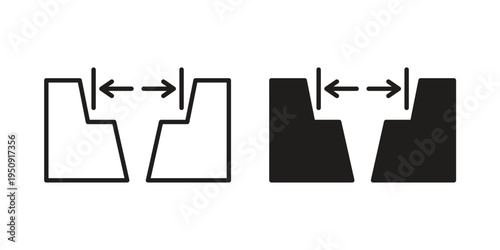 Gap icon symbol, logo illustration. Vector graphics web design.