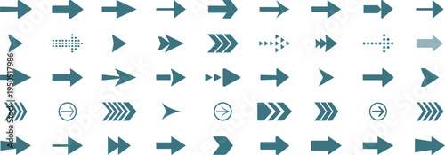 Arrow icon set. Collection different arrows sign. Arrow. Cursor. Arrow vector icon. Modern simple arrows. colored arrow pointing to the right. 