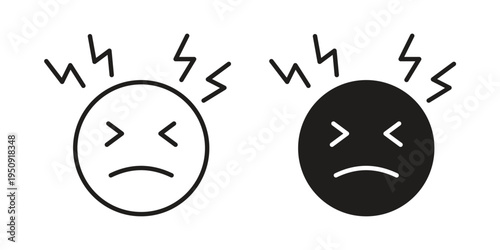 Headache icon icon symbol, logo illustration. Vector graphics web design.
