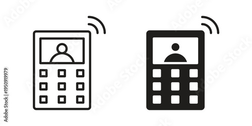Intercom icon symbol, logo illustration. Vector graphics web design.