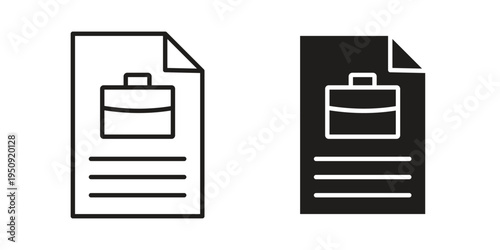 Job description icon symbol, logo illustration. Vector graphics web design.