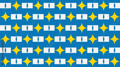 Flag of auvergnerhnealpes features stars as eyes, suitable for representing and promoting the region in various designs.