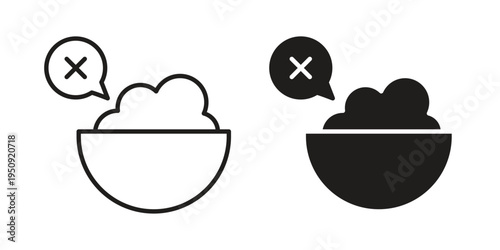 Lack of appsetite icon symbol, logo illustration. Vector graphics web design.