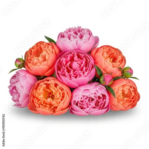 Blossoming Beauty: A vibrant display of peonies in full bloom, showcasing an array of captivating colors and delicate textures, a true celebration of nature's artistry.