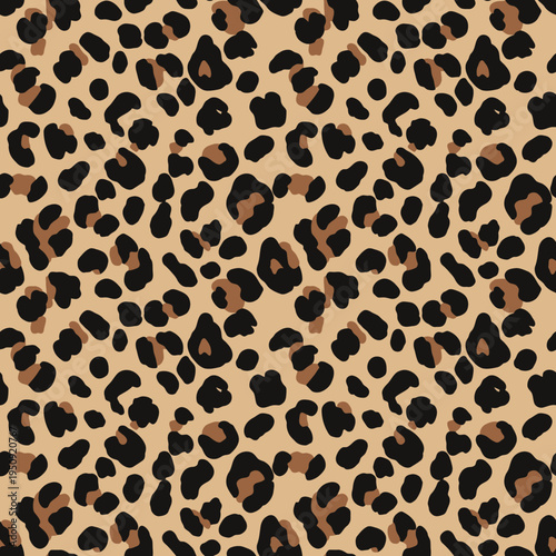 Leopard spots pattern closeup detail.