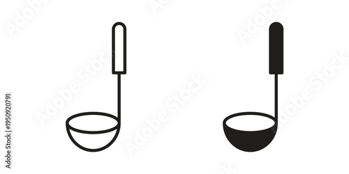 Ladle icon symbol, logo illustration. Vector graphics web design.