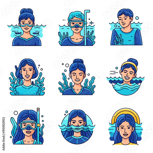 People Wearing Diving Goggles Smiling.