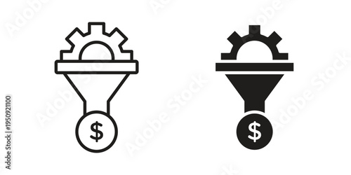 Lead generation icon symbol, logo illustration. Vector graphics web design.