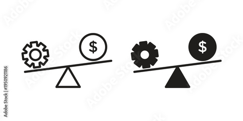 Leverage icon symbol, logo illustration. Vector graphics web design.
