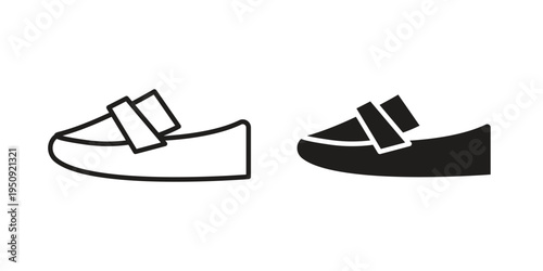 Loafer icon symbol, logo illustration. Vector graphics web design.