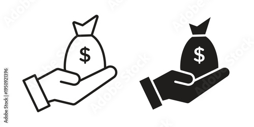 loan icon symbol, logo illustration. Vector graphics web design.