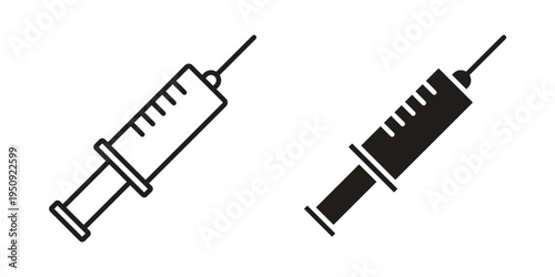 Needle icon symbol, logo illustration. Vector graphics web design.