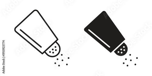 Pepper shaker icon symbol, logo illustration. Vector graphics web design.