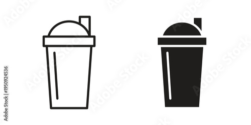 Protein shake icon symbol, logo illustration. Vector graphics web design.