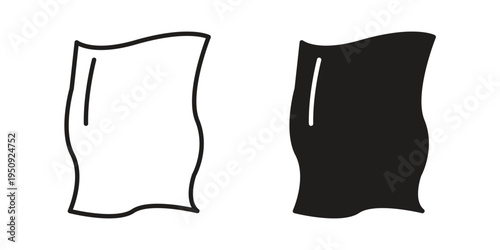 Rag icon symbol, logo illustration. Vector graphics web design.