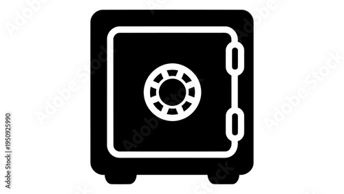 Fire resistant safe box icon