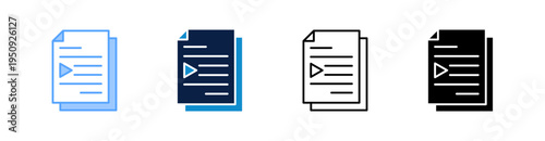 Paragraph Multiple Style Icon Set Collection 