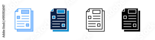 Article Formatting Multiple Style Icon Set Collection 