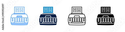 Typing Multiple Style Icon Set Collection 