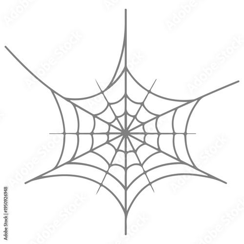 Realistic spider web vector illustration set isolated on transparent background. Creepy cobweb corner decoration for Halloween design, spooky gothic gothic aesthetic, hand-drawn net pattern graphic.
