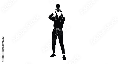 Vector illustration of a man drinking coffee