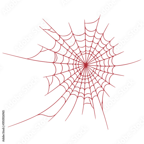 Realistic spider web vector illustration set isolated on transparent background. Creepy cobweb corner decoration for Halloween design, spooky gothic gothic aesthetic, hand-drawn net pattern graphic.