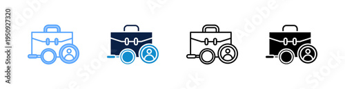 Vacancy Multiple Style Icon Set Collection 