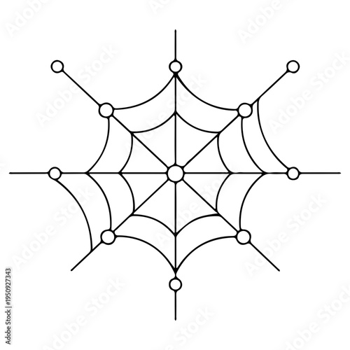 Realistic spider web vector illustration set isolated on transparent background. Creepy cobweb corner decoration for Halloween design, spooky gothic gothic aesthetic, hand-drawn net pattern graphic.